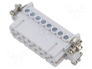 Connector: HDC; contact insert; female; JDA; PIN: 16; 16A; 600V ILME