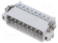 Connector: HDC; contact insert; male; JDA; PIN: 16; 16A; 600V; 16+PE ILME