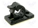 Self-adhesive cable holder; polyamide; black; UL94V-2 FIX&FASTEN