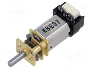 Motor: DC; with gearbox; Medium Power; 6VDC; 670mA; Shaft: D spring POLOLU