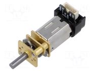 Motor: DC; with gearbox; HP; 6VDC; 1.6A; Shaft: D spring; 410rpm POLOLU