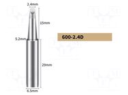 Tip; chisel; 2.4mm; for soldering station BAKON