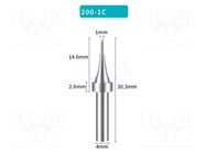Tip; hoof; 1mm; for soldering station BAKON