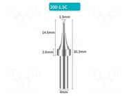 Tip; hoof; 1.5mm; for soldering station BAKON