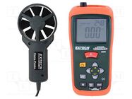 Thermoanemometer; LCD; Velocity measuring range: 0.4÷30m/s EXTECH