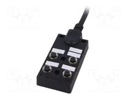 24V; PIN: 5; with LED,with lead; 2A; Transition: splitter; IP67; 5m AMPHENOL LTW
