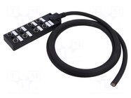 24V; PIN: 5; with LED,with lead; 2A; Transition: splitter; IP67; 2m AMPHENOL LTW