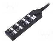 24V; PIN: 5; with LED,with lead; 2A; Transition: splitter; IP67; 3m AMPHENOL LTW