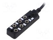 Distribution box; M8; PIN: 3; 10m; socket; 3A; IP67; IN: 6; OUT: 1 AMPHENOL LTW
