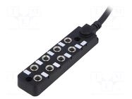 Distribution box; M8; PIN: 3; 5m; socket; 3A; IP67; IN: 8; OUT: 1 AMPHENOL LTW