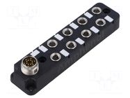 Distribution box; M8; PIN: 3; socket; 3A; IP67; IN: 8; OUT: 1 AMPHENOL LTW