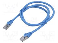 Patch cord; U/UTP; 6; stranded; CCA; PVC; white; 5m; 26AWG; Cores: 8 LANBERG