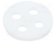 Spacer sleeve; LED; Øout: 5.1mm; L: 0.9mm; white; Holes pitch: 2.5mm BIVAR
