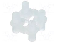 Spacer sleeve; LED; ØLED: 3mm,5mm; L: 4.1mm; natural; UL94V-2; T: 1mm BIVAR