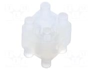 Spacer sleeve; LED; ØLED: 3mm,5mm; L: 6.4mm; natural; UL94V-2 BIVAR