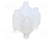 Spacer sleeve; LED; ØLED: 3mm,5mm; L: 6.4mm; natural; UL94V-2 BIVAR