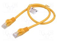 Patch cord; U/UTP; 6; stranded; CCA; PVC; orange; 0.5m; 26AWG; 1pcs. LANBERG