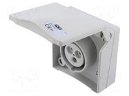 Connector: AC supply 3-phase; socket; female; 16A; 415VAC; Design PCE