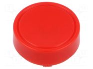 Actuator lens; red; poliacetal; Ø23.6x9.2mm IDEC