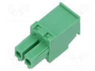 Pluggable terminal block; 3.81mm; angled 90°; plug; female; green AMPHENOL ANYTEK