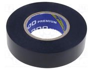 Tape: electrical insulating; W: 19mm; L: 18m; Thk: 0.18mm; black ANTICOR