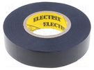 Tape: electrical insulating; W: 19mm; L: 20m; Thk: 0.19mm; black ANTICOR