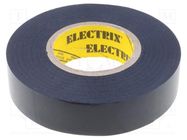 Tape: electrical insulating; W: 19mm; L: 20m; Thk: 0.19mm; black ANTICOR