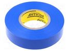 Tape: electrical insulating; W: 19mm; L: 20m; Thk: 0.19mm; blue; 380% ANTICOR