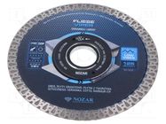 Cutting diamond wheel; Ø: 125mm; Holder: assembly hole; 22.23mm NOZAR DIAMANTWERKZEUGE