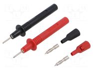 Kit of test probes; 36A; black,red; Tip diameter: 4mm; 2pcs. ELECTRO-PJP