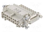 Connector: HDC; contact insert; female; 16A; 500V; Han E® AV; 16+PE HARTING