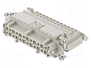 Connector: HDC; contact insert; female; 16A; 500V; Han E® AV; 24+PE HARTING