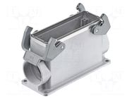 Enclosure for connectors: HDC; size 24B; Han® B; IP65; EMC; M40 HARTING