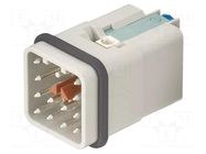 Connector: HDC; contact insert; male; 10A; 400V; Han Q; PIN: 13 HARTING