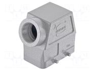Enclosure for connectors: HDC; Type: high; Gland: PG21 HARTING