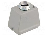 Enclosure for connectors: HDC; Type: high; Gland: PG42 HARTING