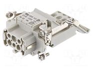Connector: HDC; contact insert; female; 16A; 500V; Han ES® AV; 6+PE HARTING
