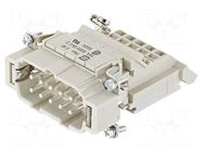 Connector: HDC; contact insert; male; 16A; 500V; Han E® AV; PIN: 10 HARTING