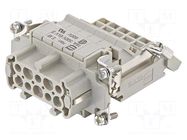 Connector: HDC; contact insert; female; 16A; 500V; Han E® AV; 10+PE HARTING