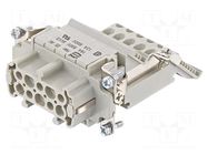 Connector: HDC; contact insert; female; 16A; 500V; Han ES® AV HARTING