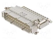 Connector: HDC; contact insert; male; 16A; 500V; Han E® AV; PIN: 24 HARTING