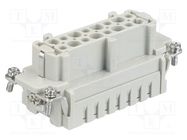 Connector: HDC; contact insert; female; Han Hv E®; PIN: 8(6+2) HARTING