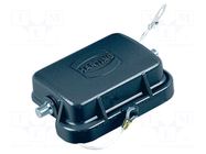 Enclosure for connectors: HDC; size 6B; Han® M; IP65; with latch HARTING