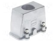 Enclosure for connectors: HDC; size 6B; for cable; IP65; EMC; PG16 HARTING