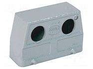Enclosure for connectors: HDC; Type: high; Gland: M25 HARTING