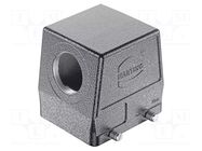 Enclosure for connectors: HDC; Type: high; Gland: M40 HARTING