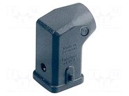 Enclosure for connectors: HDC; size 3A; for cable; Han® M; angled HARTING