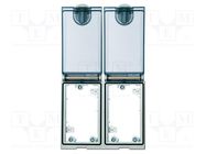 Double Frame, Ni plated, plastic cover HARTING