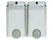 Double Frame, Ni plated, metal cover HARTING