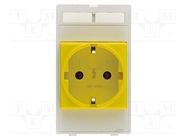 Plug socket module Germany yellow (VDE) HARTING